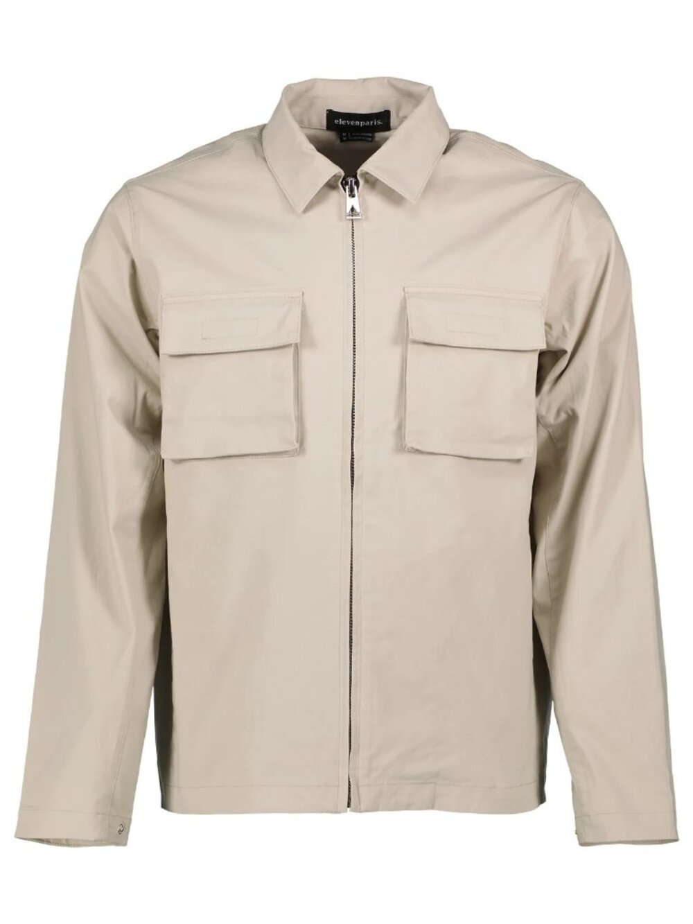 Eleven Paris Taupe Lightweight Zip Up Jacket With Two Chest Pockets/5340